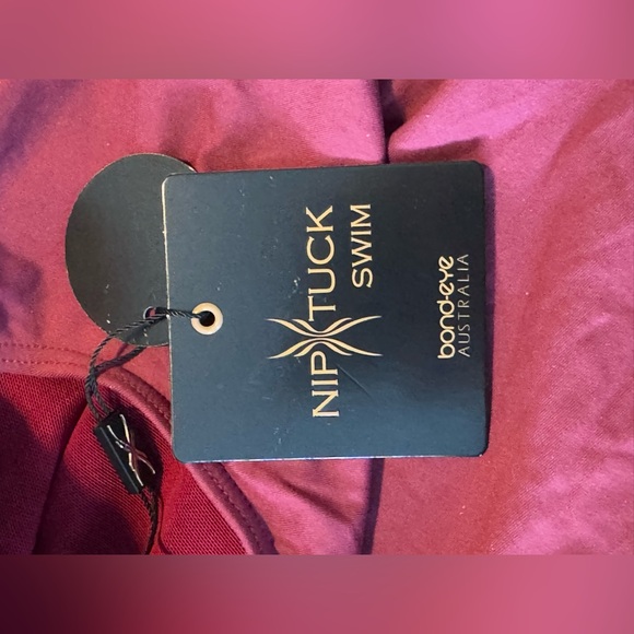 Niptuck Swim Tie Front Halter One Piece Swimsuit size 8 lace up NWT - Picture 6 of 6